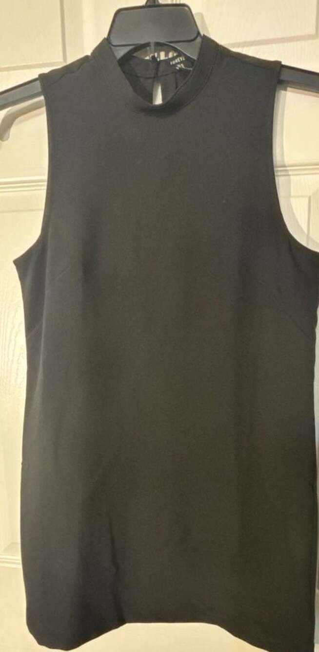 Forever 21 Black Mock Neck Sleeveless Mini Dress Size M